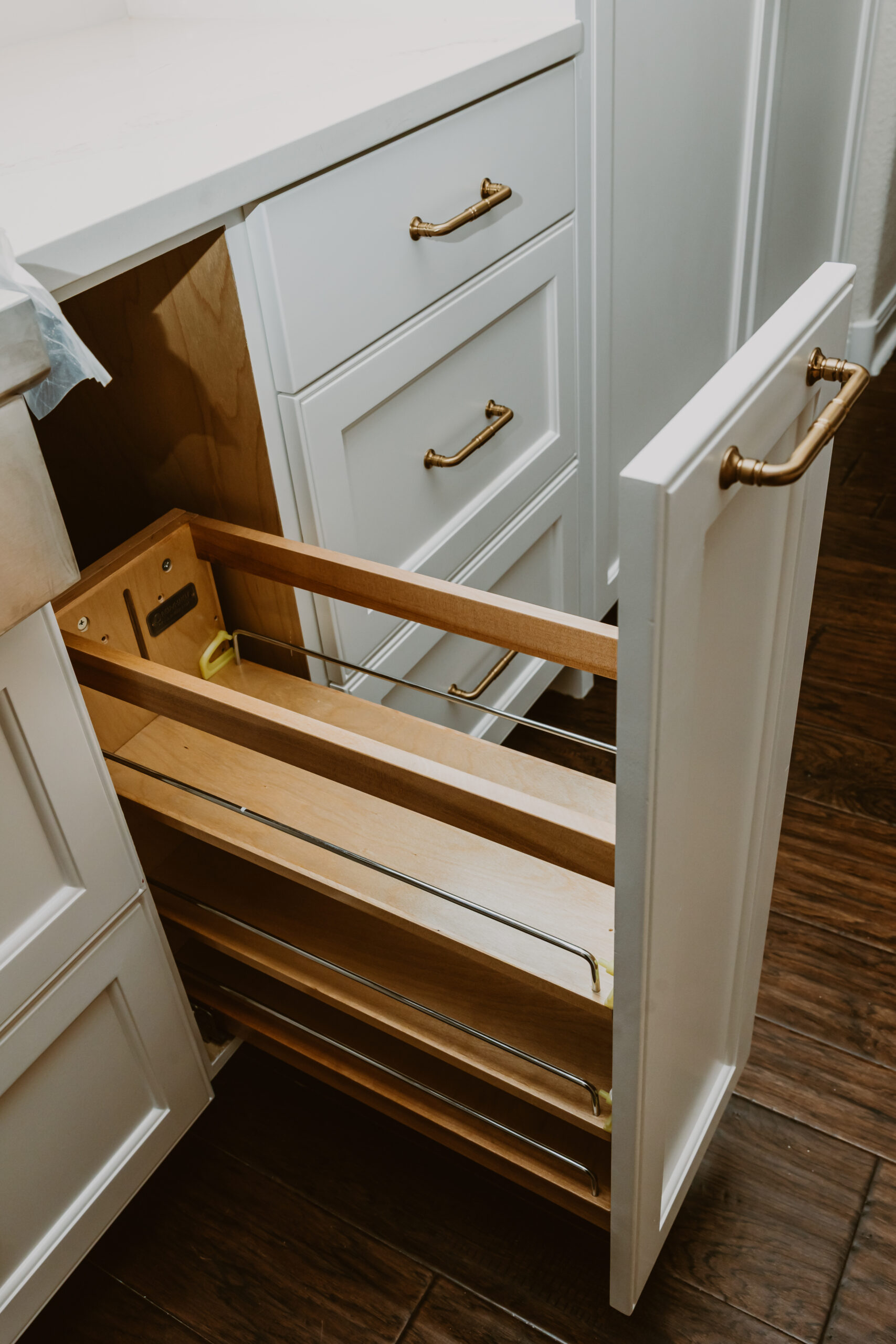 Pull Out Spice Rack with Soft Close Hardware Pull Out Spice Rack with Soft Close Hardware